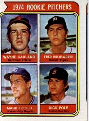 1974 Topps Baseball Cards      596     Wayne Garland/Fred Holdsworth/Mark Little/Dick Pole RC